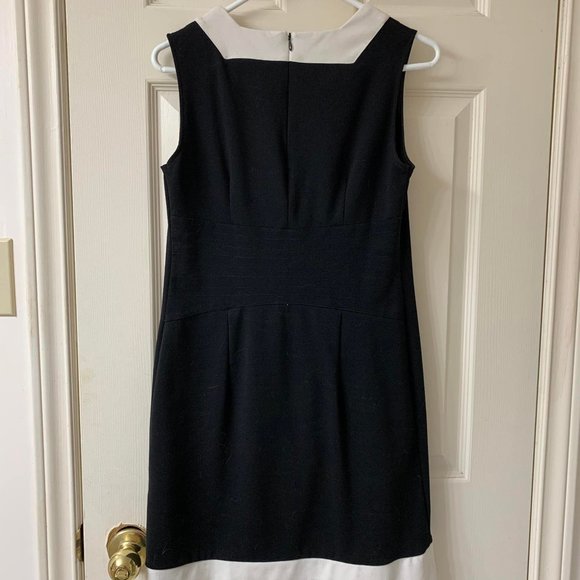 🌷3 for$25🌷Suzy Shier, US S, Black & White Colour Blocked Above the Knee Dress - Picture 2 of 5